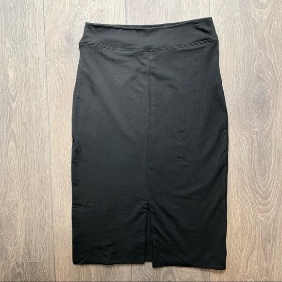 Revolve LNA Harley Skirt Pencil Mini Slit Black High Waist Bodycon Jersey XS - Picture 11 of 16